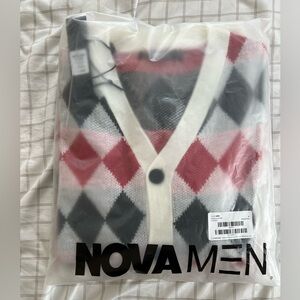 Unopened Men’s Fashion Nova Argyle Cardigan - Size M